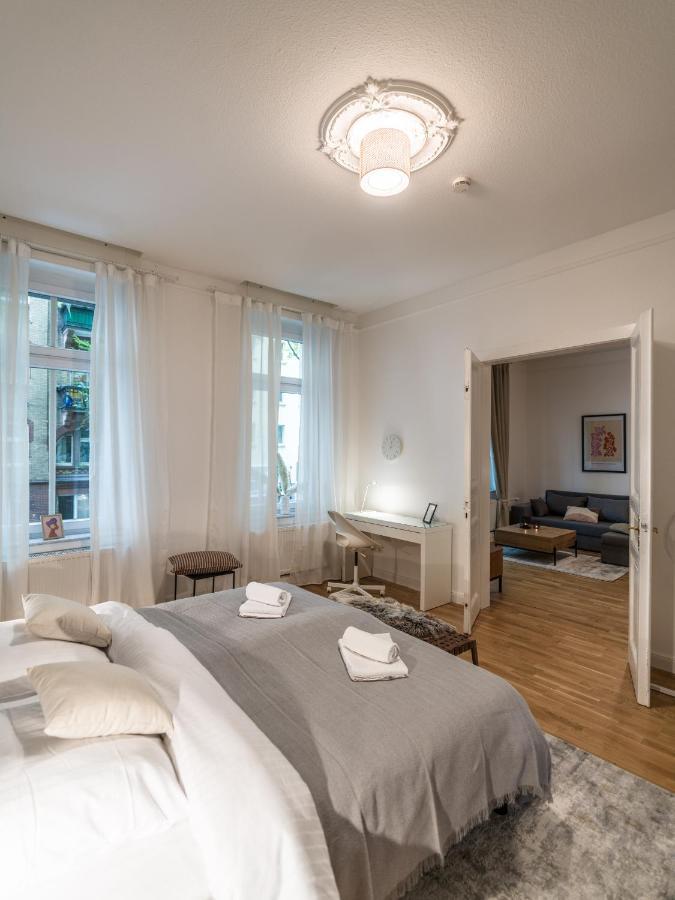 Hochwertige Altbauwohnung Im Modernen Stil In Wiesbaden - Kueche - Terrasse - Wlan - Zentral 外观 照片