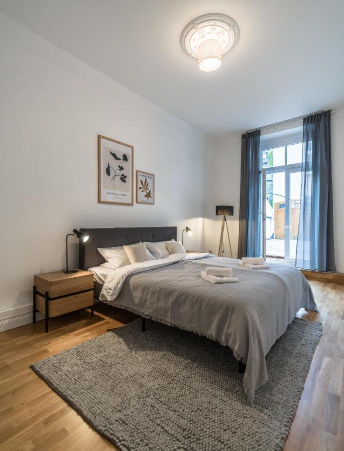 Hochwertige Altbauwohnung Im Modernen Stil In Wiesbaden - Kueche - Terrasse - Wlan - Zentral 外观 照片